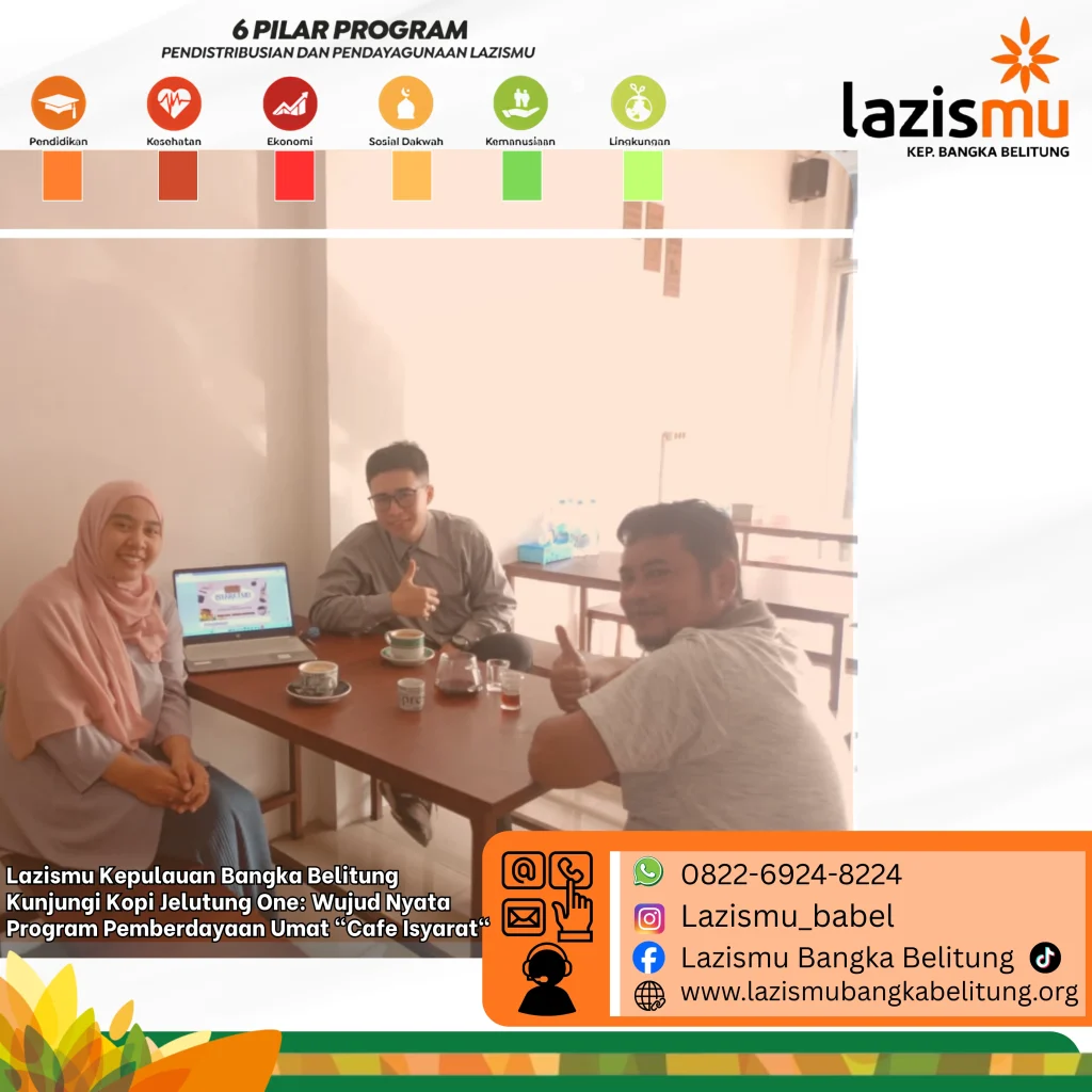 Lazismu Kep. Bangka Belitung Kunjungi Kopi Jelutung One: Wujud Nyata Program Pemberdayaan Umat ‘Cafe Isyarat’